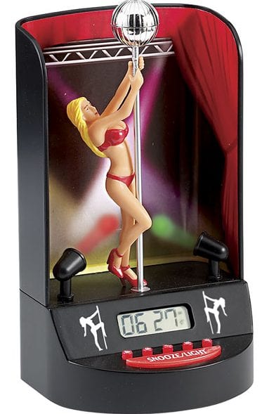 Stripper pole alarm clock
