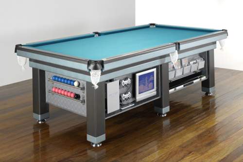 Billiards table with LCD