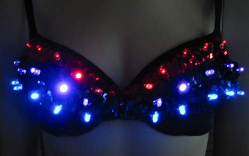 7 lighted bras with LEDs