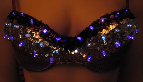 7 lighted bras with LEDs