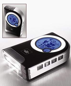 Travel Atomic Alarm Clock with LED Flashlight