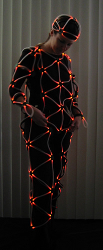 Costume with multi-color LEDs 