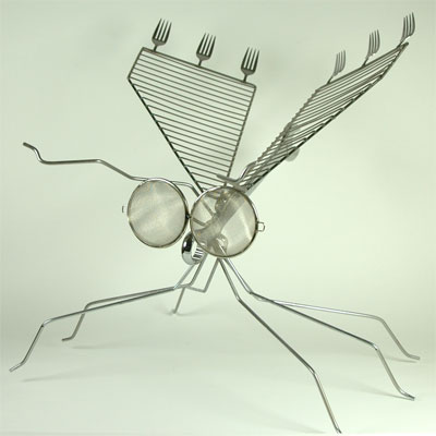 metal bug sculpture