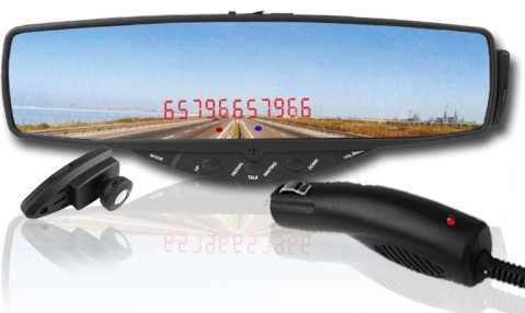 Sleek Car Bluetooth Rearview Mirror