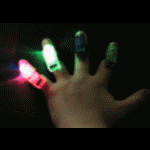 Fiber-Optic Starriness Rainbow Finger Lights