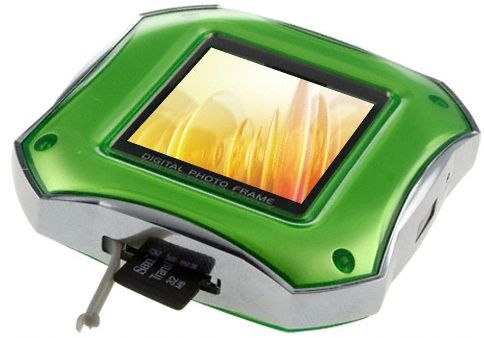 Green MP3 Player and Digital Photo Frame