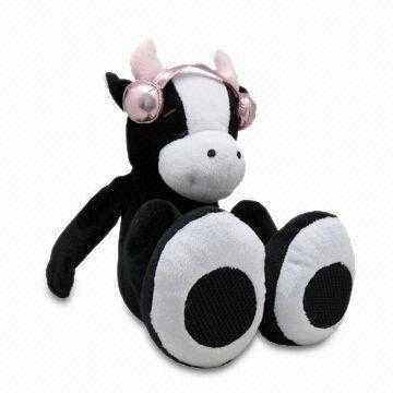 plush toy cow stereo speaker