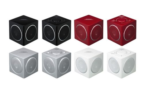 cube-shaped 2 channel speaker