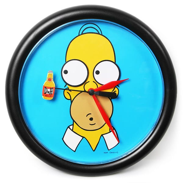 Homer Simpson Rotating Eyes Wall Clock