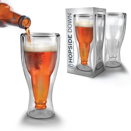 Hopside Down Double-wall Beer Glass