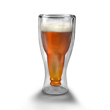 Hopside Down Double-wall Beer Glass