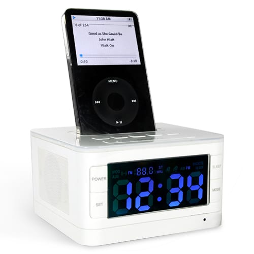 iPod Stereo Speaker Docking Station with Alarm Clock