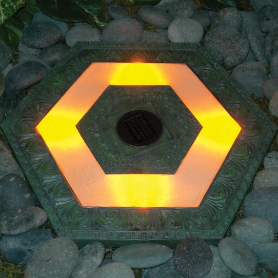 Solar Powered Lighted Stepping Stone