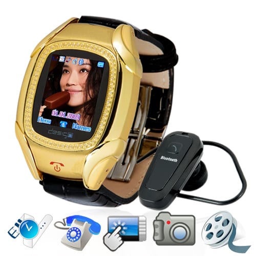 Quadband Cellphone Wrist Watch 