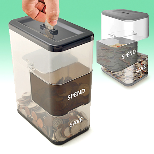 Spend and save coin bank