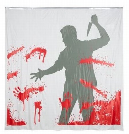 Man with Knife Shower Curtain with Sound