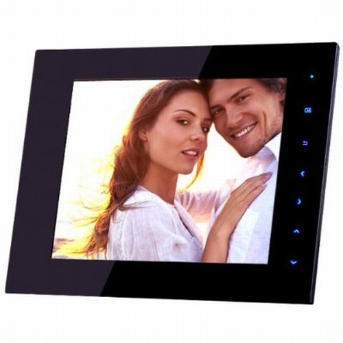 NIX Designer 8 inch Hi-Res Cordless Digital Picture Frame, 1GB Internal Memory, Auto Rotate Sensor, 'Blue Lite' Touch Sensitive Controls & Internal Rechargeable Battery - TS08C