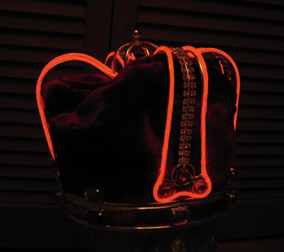 crown with flashing multicolor LEDs