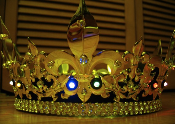 crown with flashing multicolor LEDs