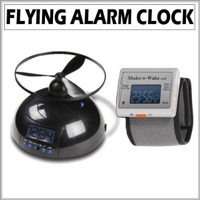 Flying Alarm Clock with Vibrating Silent Alarm Watch