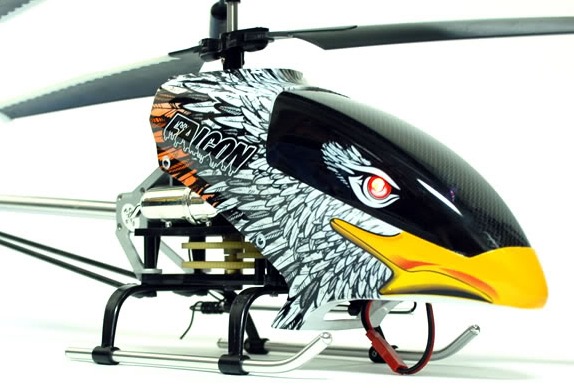 RC Helicopter Radio Remote Control 26" Electric Falcon Heli with Metal Ski