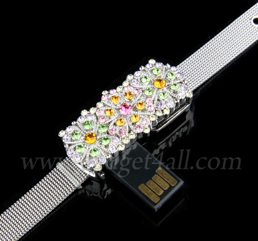 Jewel Flower Bracelet USB Flash Drive
