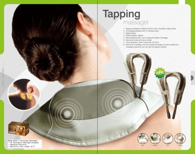 Tapping Massager Neck And Shoulder Massager With Heated Therapy 0605