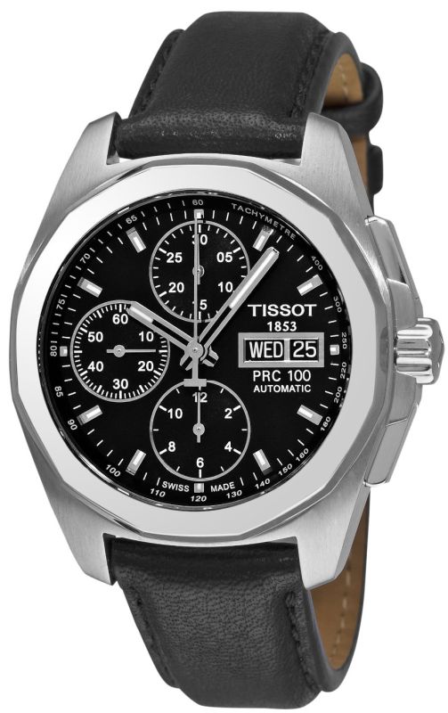 Tissot Men's T0084141605100 PRC 100 Black Chronograph Dial Watch