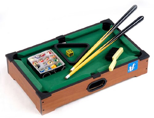 21" Mini Tabletop Pool Table Wood Billiards Set 