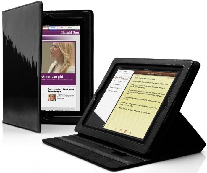 Cygnett High-Gloss Folio with Multi-View Stand for iPad 2