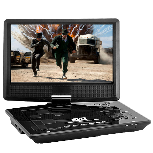 Portable Multimedia DVD Player with 10 Inch Swivel Screen