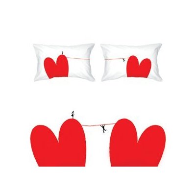 BoldLoft "Link 2 Love" Couple Pillowcases-Cute Valentines Gifts
