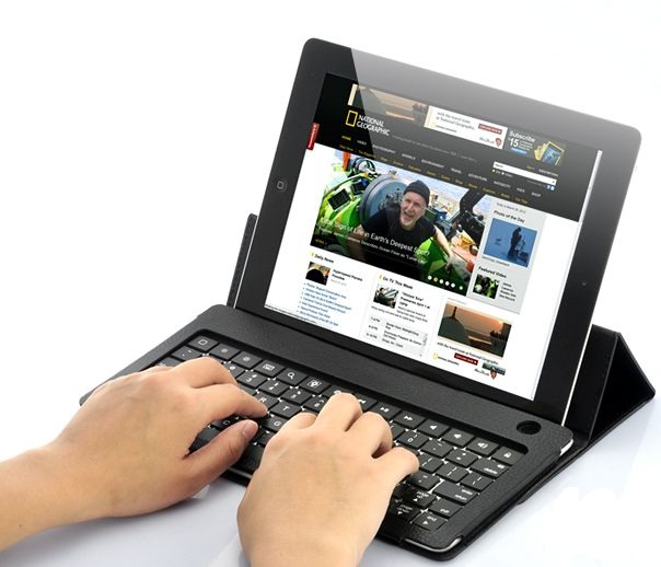 Bluetooth Keyboard and Holder for Tablets 