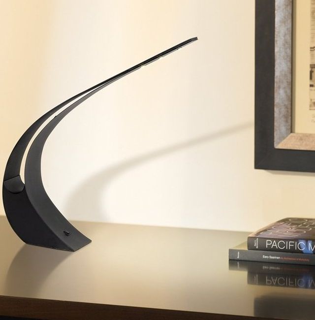 Curved Black LED Desk Lamp