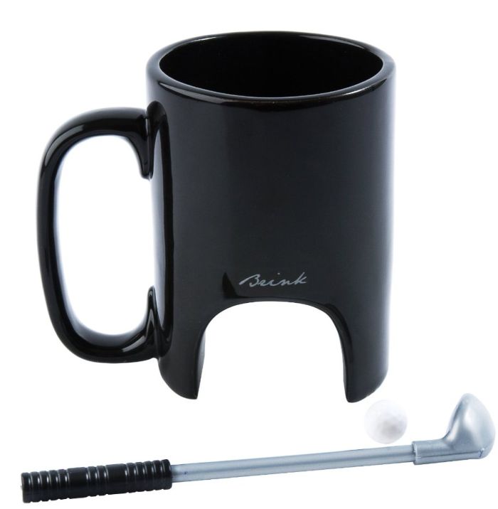 Brink Black Ceramic Golf Mug