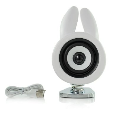 Portable Rabbit Shape Cute Mini Speaker White