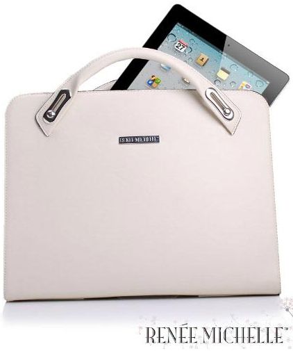 Apple iPad 2 & Newest iPad ( iPad 3 ) Deluxe Ivory Designer AttachÃ© Travel Bag Case