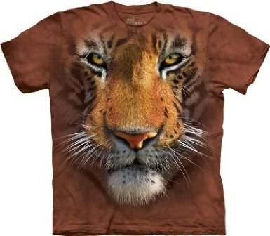 Tiger Face Mens T-shirt Tee