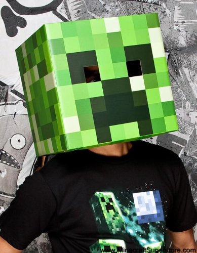 Official Minecraft Creeper Head Cardboard Mask 12 Inches