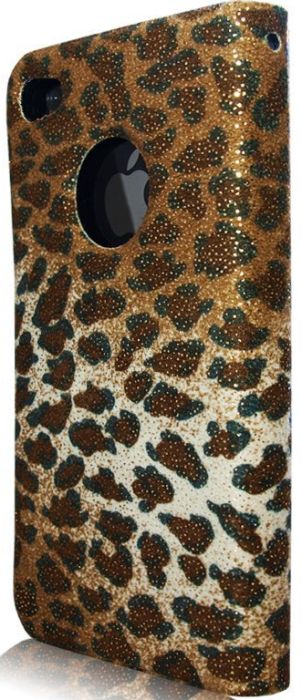 iPhone 4S/ 4 Novoskins iDiary Case Leopard Suede Design