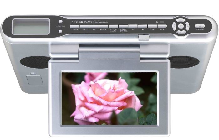 Under Counter 7-Inch TV/DVD/CD/Clock with Radio