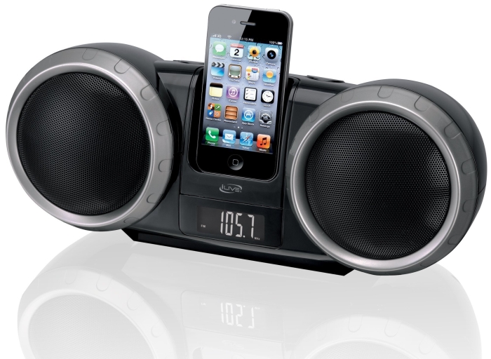 Portable Boombox FM Radio with Dock for iPhone/iPod
