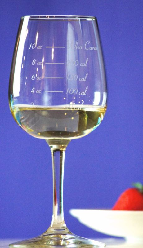 Caloric CuvÃ©eÂ® Calorie Counting Wine Glass