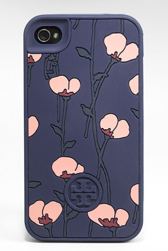 TORY BURCH IPHONE 4 4S POPPIES SILICONE CASE