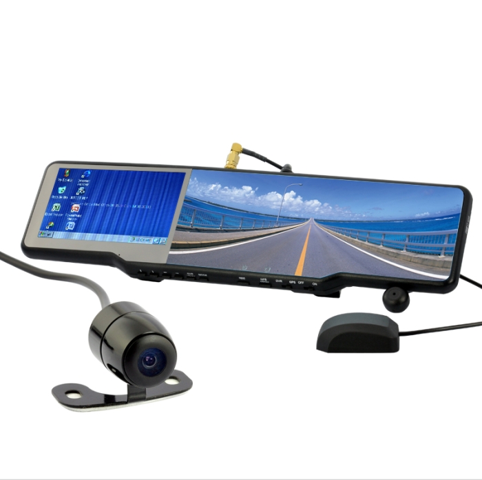 All-in-one Car Bluetooth Rearview Mirror Kit 