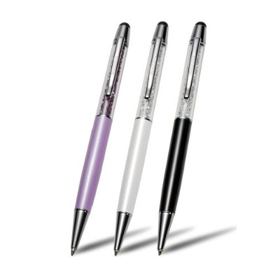 2-in-1 Light Amethyst Capacitive Touchscreen Stylus and Ballpoint Pen with Swarovski Crystals