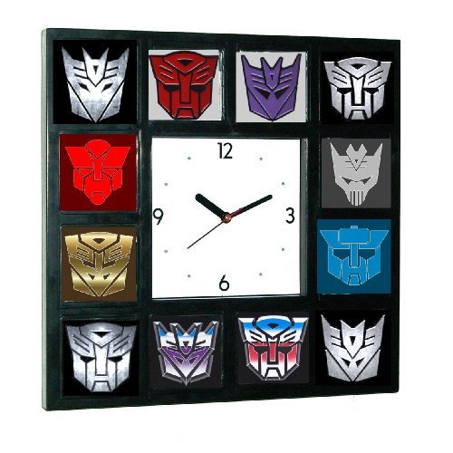 History of Transformers Decepticon and Autobot Clock 