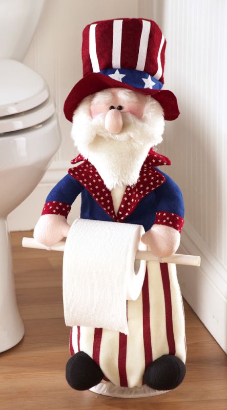 Uncle Sam 4th Of July Bathroom Toilet Paper Holder