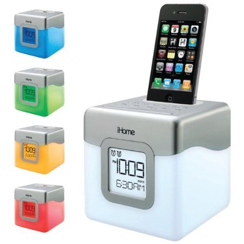 iHOME Ip18W iPhone/iPod Led Color-Changing Dual Alarm Clock Speaker System