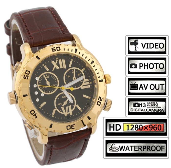 4GB Waterproof HD Spy Digital Camera Wrist Watch
